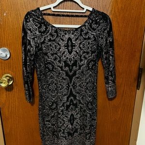 Black and Gold Sparkly Dress